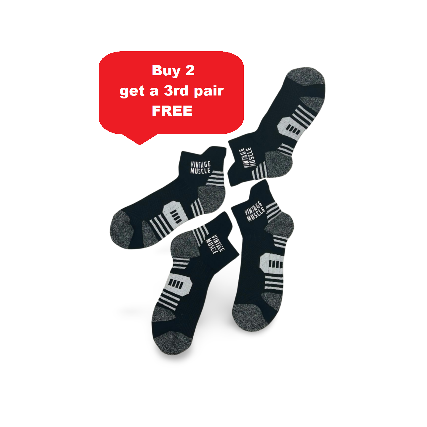 „Extra Tough“ Workout-Socken – Verstärkt und atmungsaktiv für maximale Performance